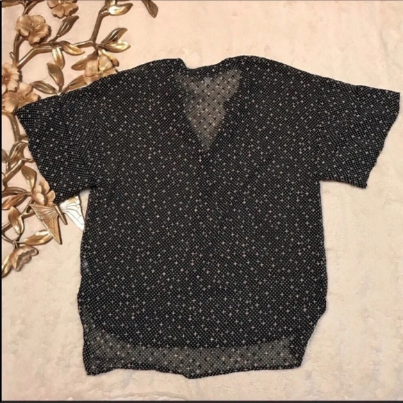 Cabi Style 239 Black Swiss Dot Sheer Blouse Size S - Picture 6 of 7